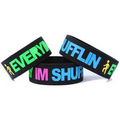 Debossed Silicone Wristbands 1 inch